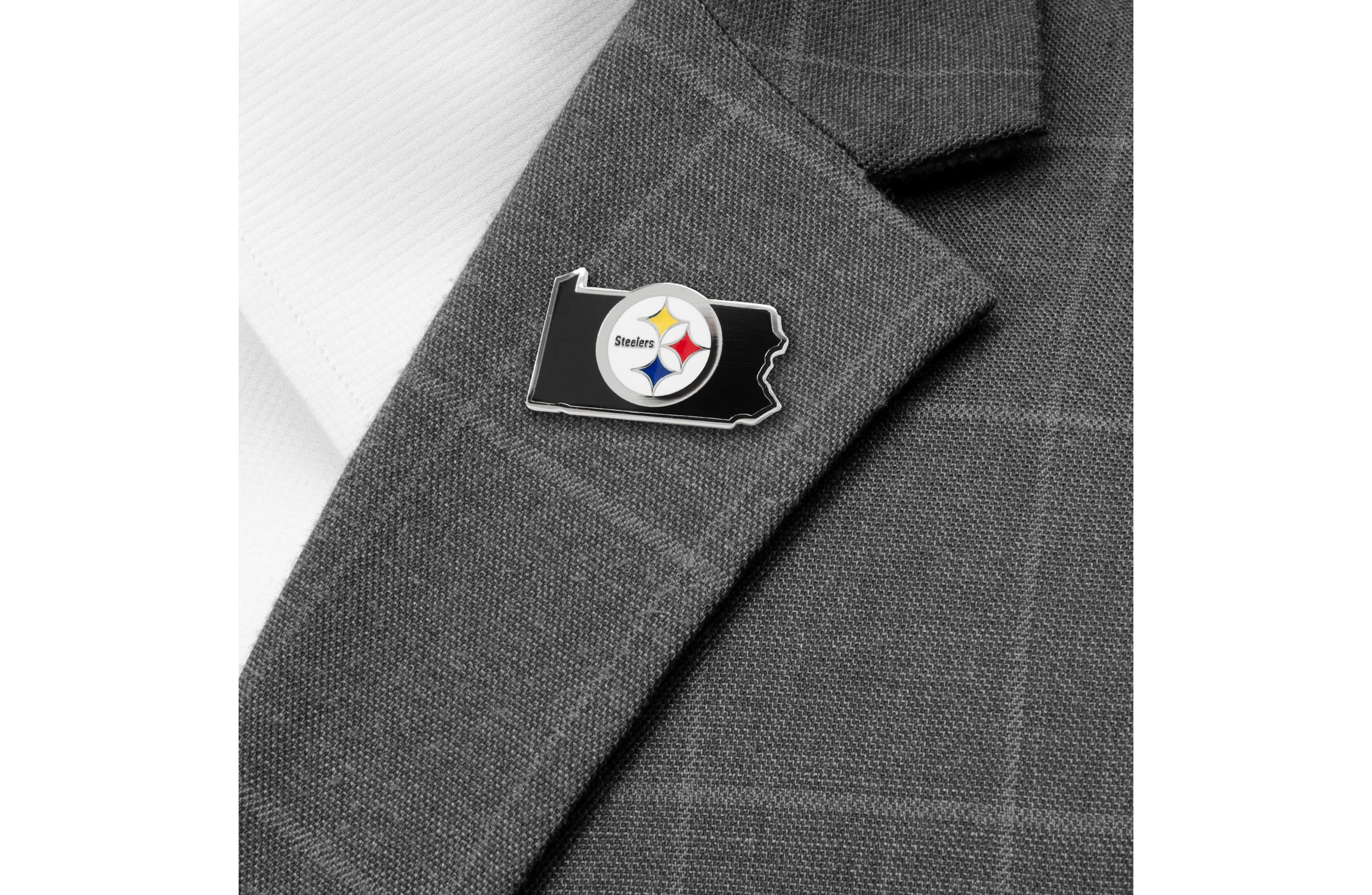 NFL Pittsburgh Steelers State Shaped Lapel Pin