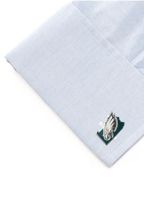 Philadelphia Eagles State Shaped Cufflinks