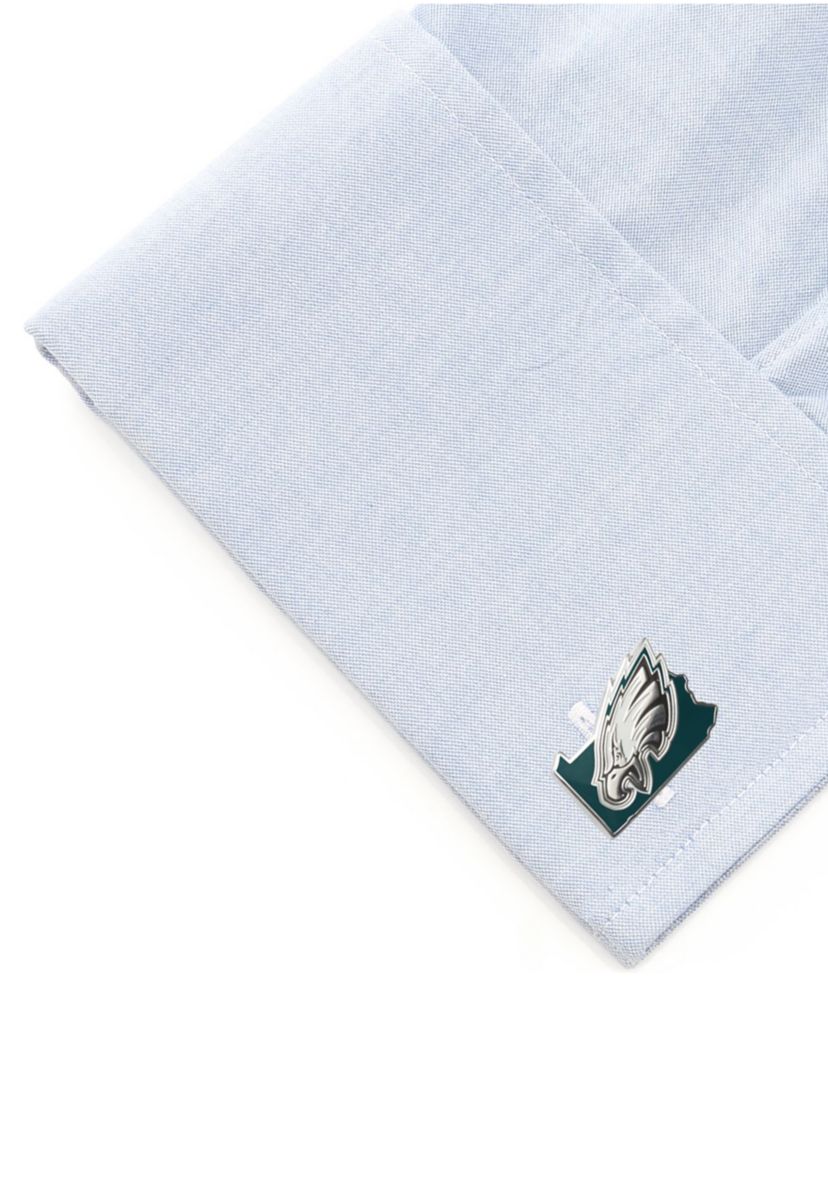 Philadelphia Eagles State Shaped Cufflinks