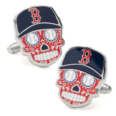 Cufflinks Inc Men's Boston Red Sox Sugar Skull Cufflinks, 57 Long