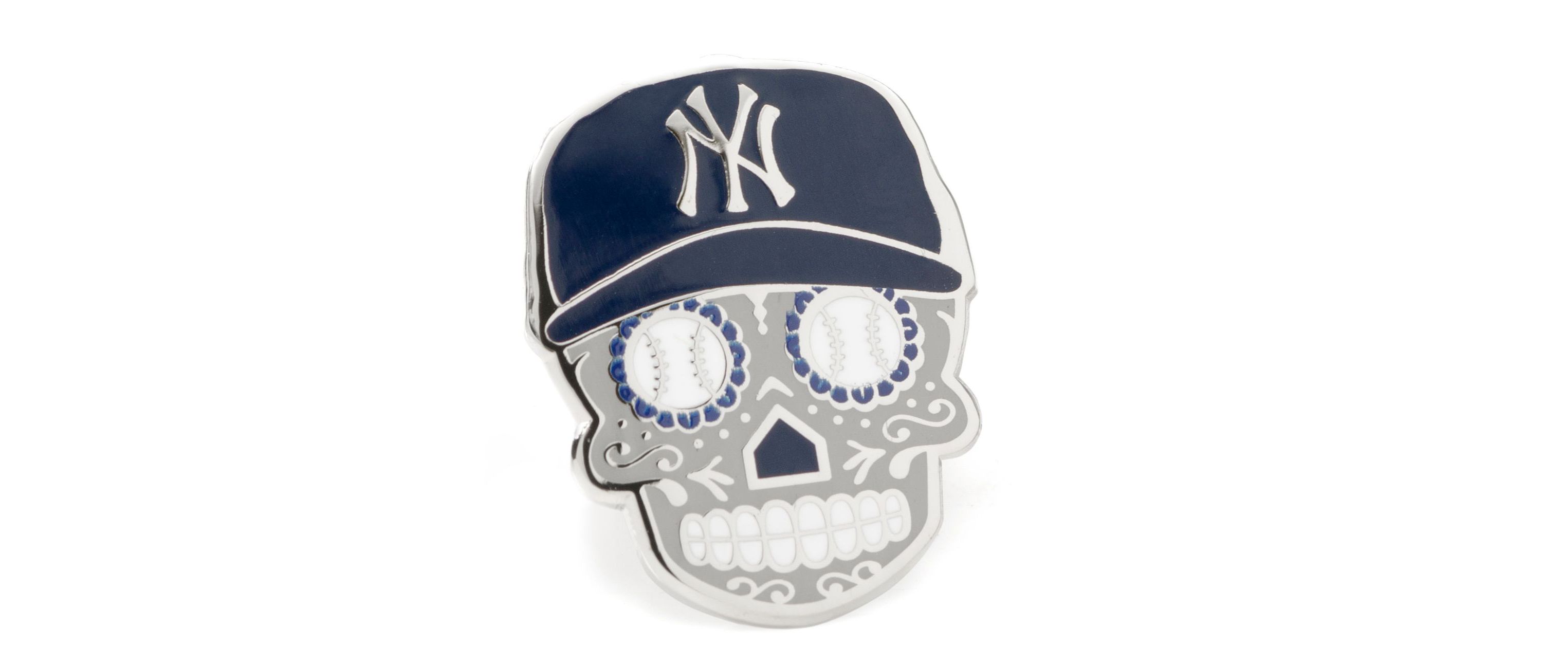 New York Yankees Sugar Skull Lapel Pin