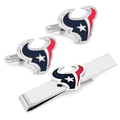 NFL Houston Texans Cufflinks and Tie Bar Gift Set