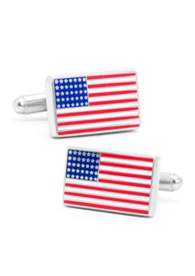Cufflinks Inc Men's American Flag Cufflinks, Red