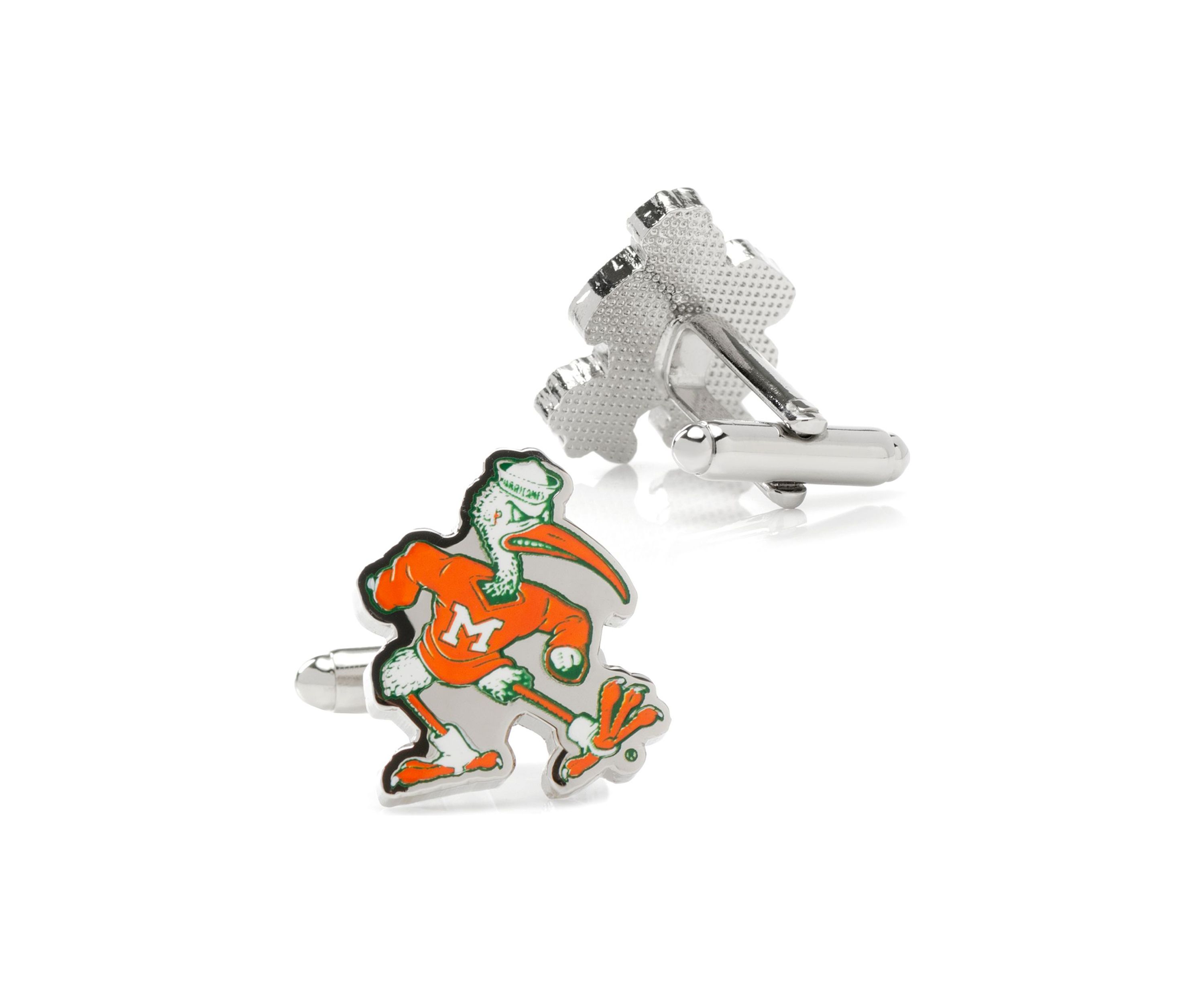 NCAA University of Miami Hurricanes Sebastian the Ibis Vintage Cufflinks