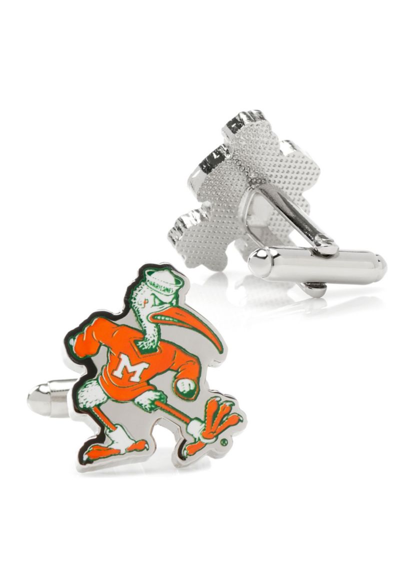 NCAA University of Miami Hurricanes Sebastian the Ibis Vintage Cufflinks