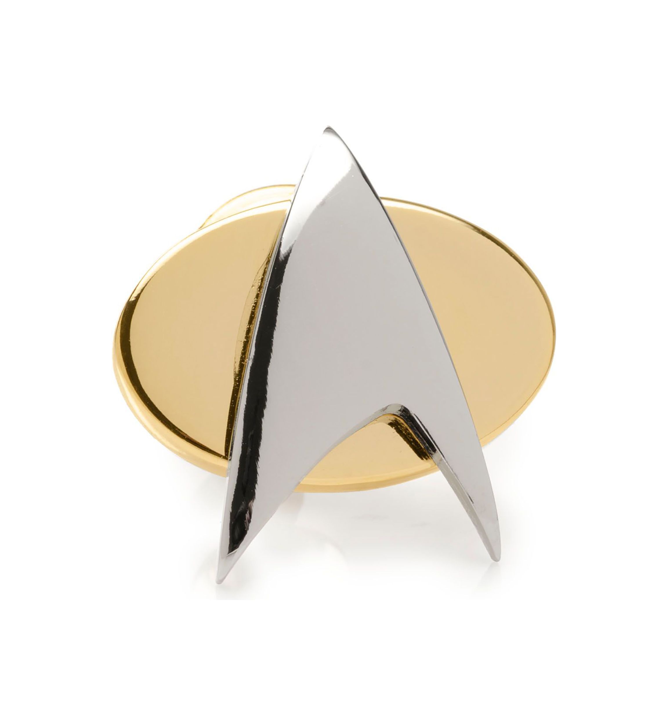 Two Tone Delta Shield Lapel Pin