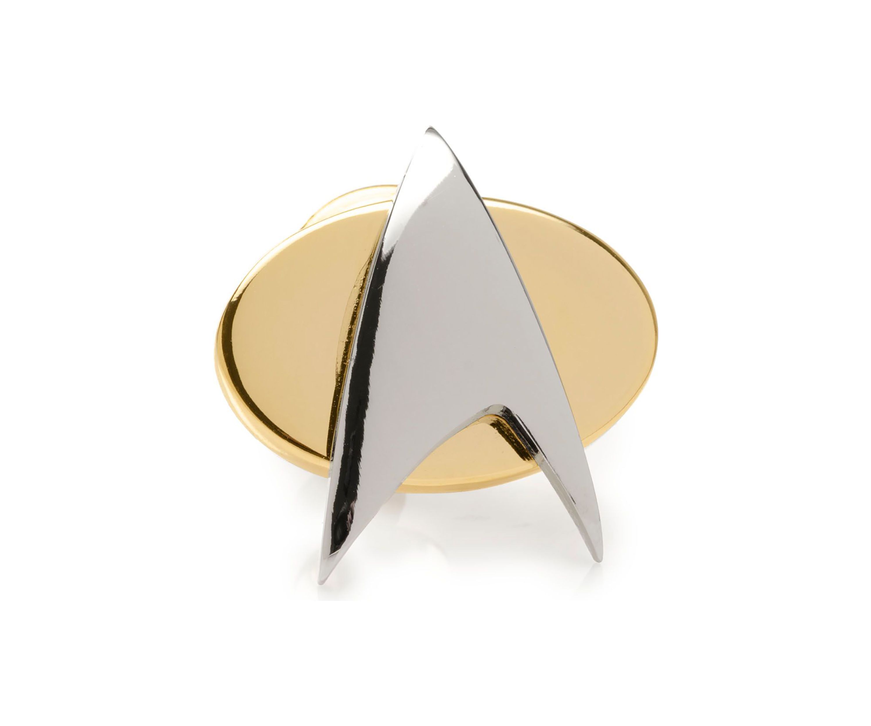 Two Tone Delta Shield Lapel Pin