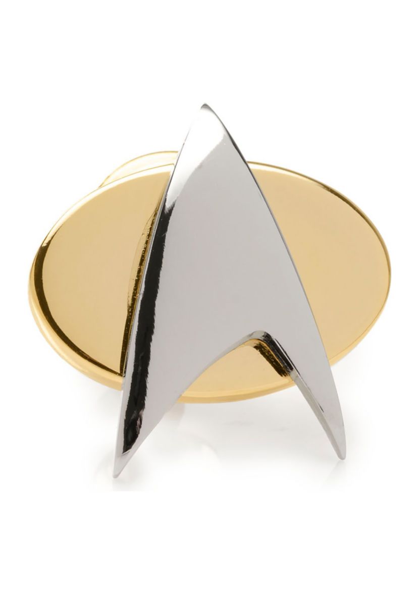 Two Tone Delta Shield Lapel Pin