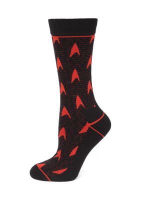 Star Trek Red Delta Shield Black Men's Socks | Belk