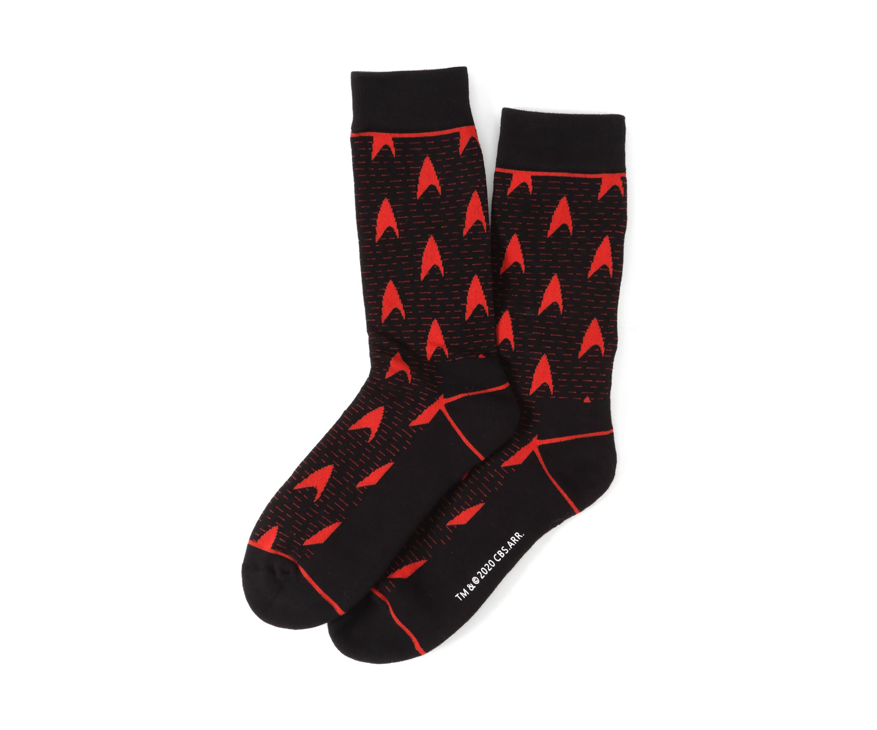 Red Delta Shield Black Mens Socks