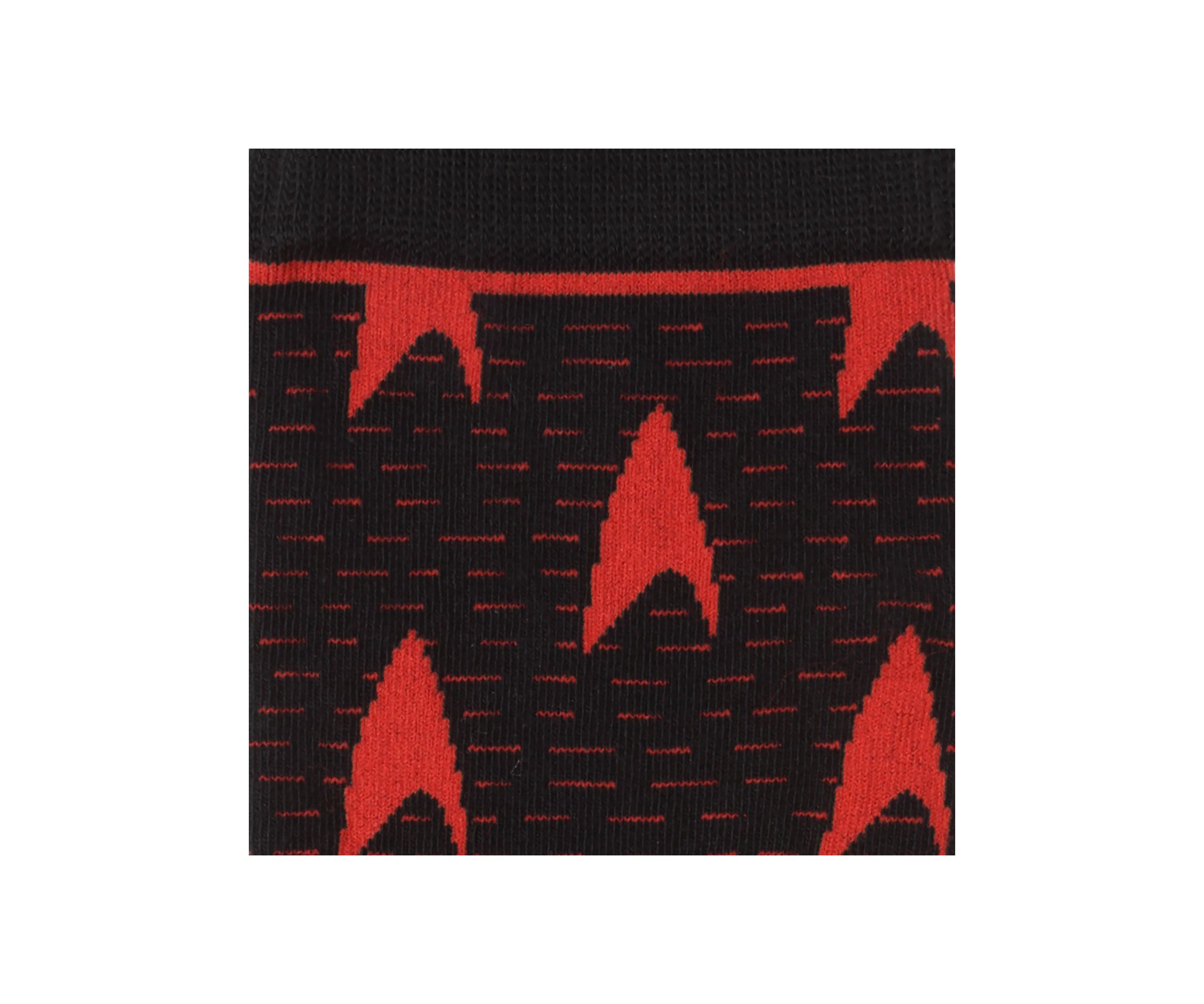 Red Delta Shield Black Mens Socks