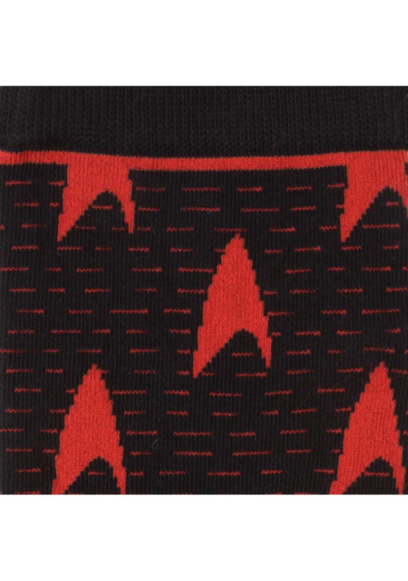 Red Delta Shield Black Mens Socks