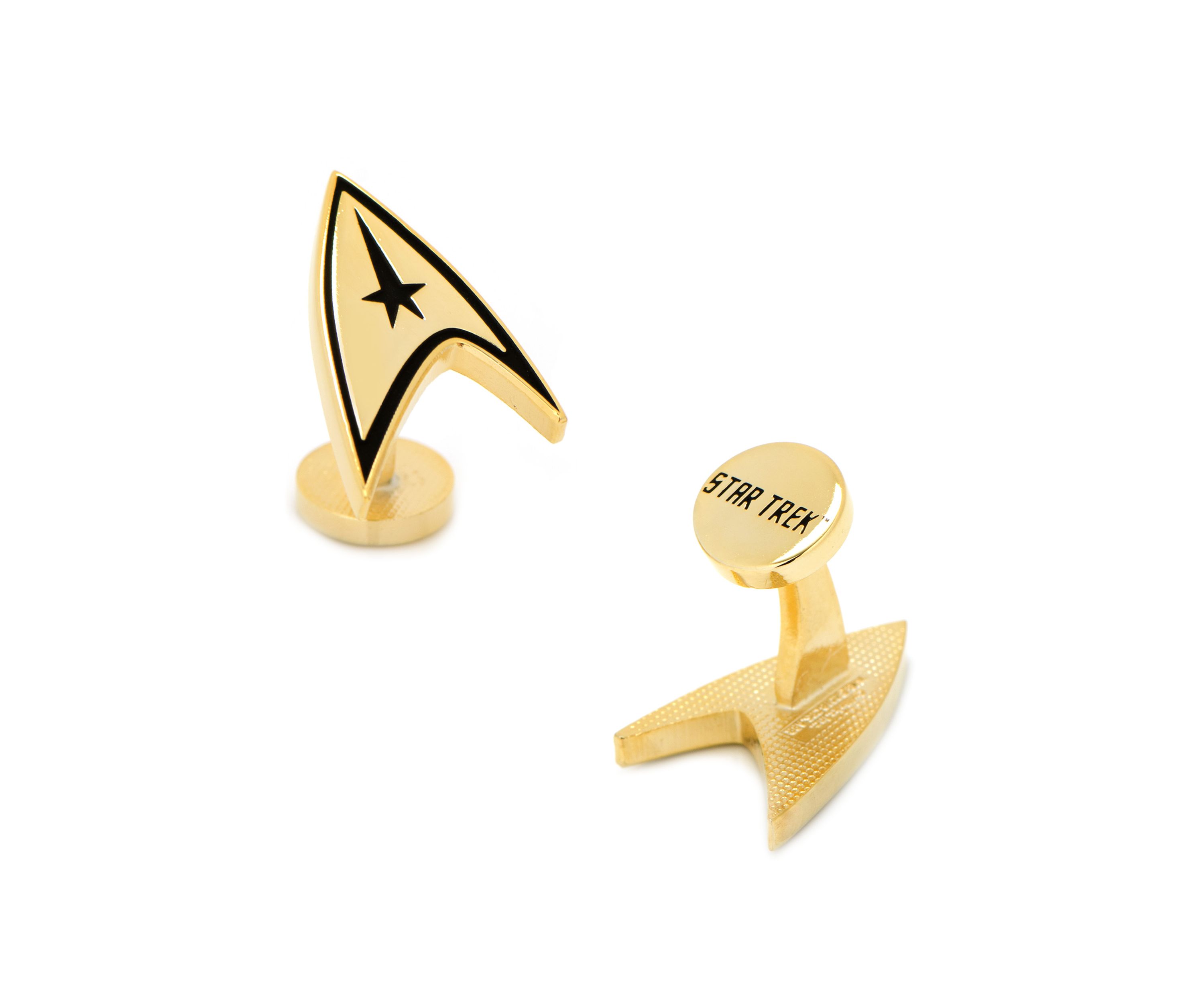 Star Trek Gold Plated Delta Shield Cufflinks