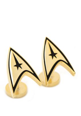 Star Trek Gold Plated Delta Shield Cufflinks