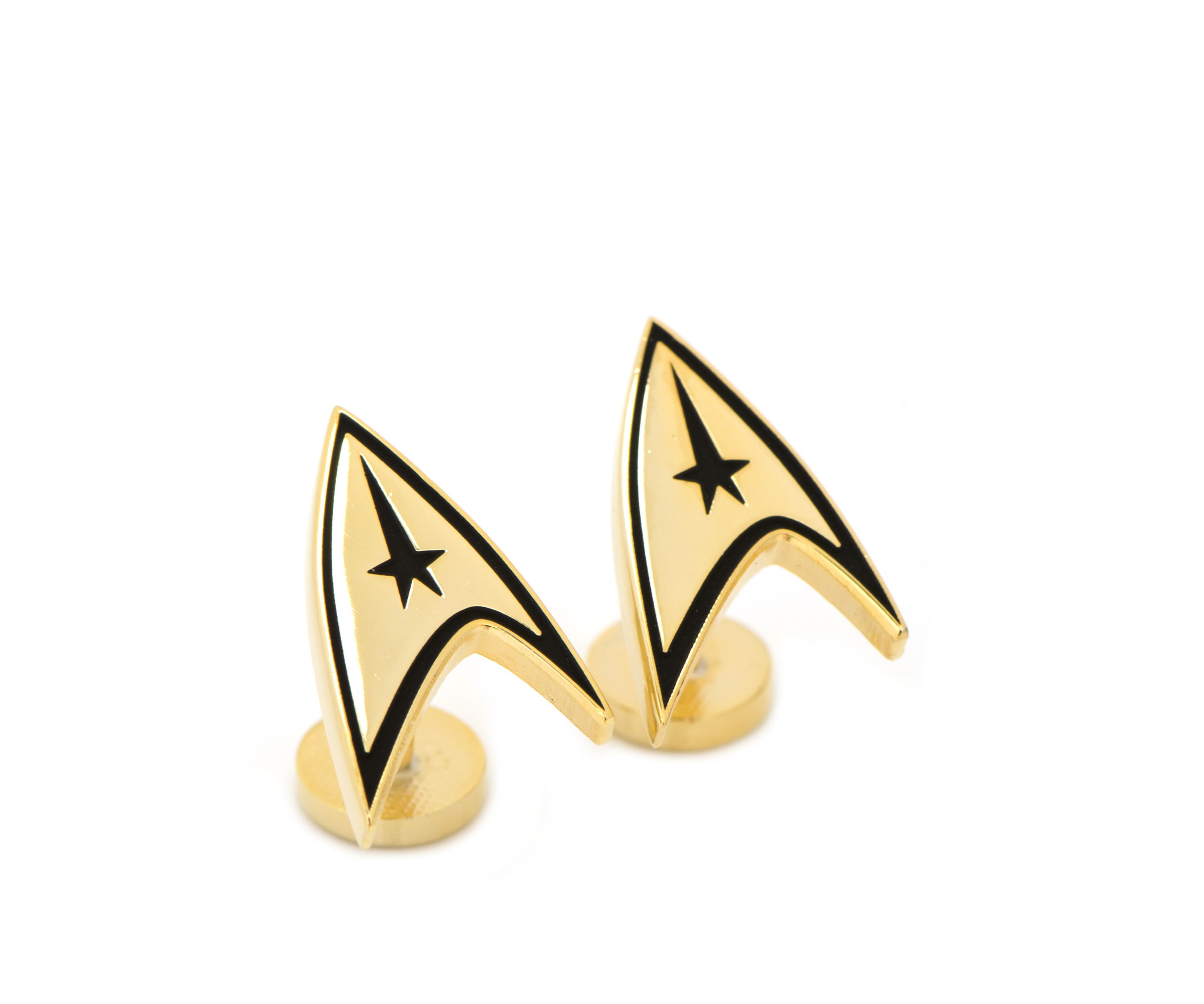Star Trek Gold Plated Delta Shield Cufflinks