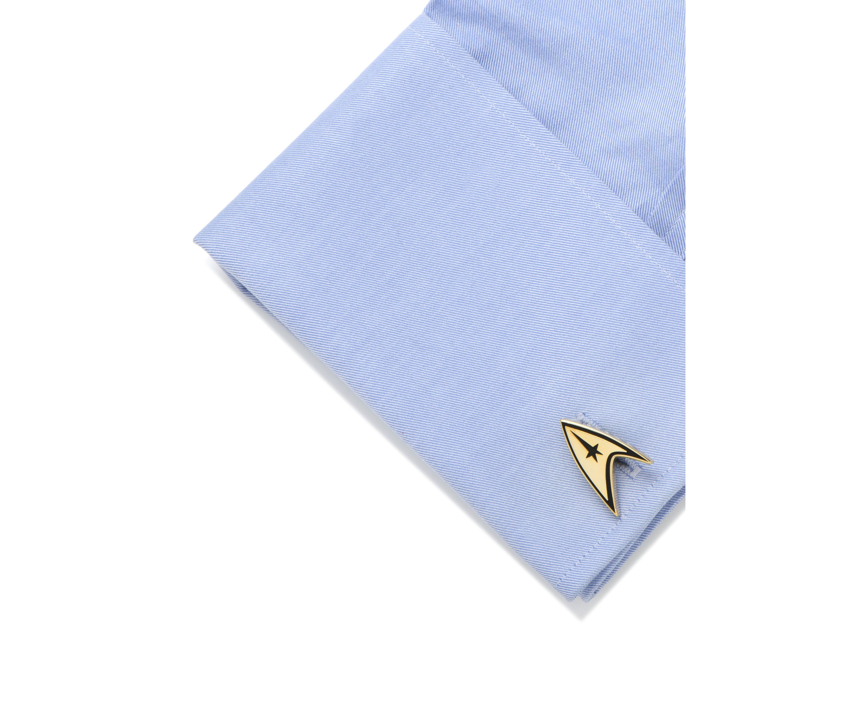 Star Trek Gold Plated Delta Shield Cufflinks
