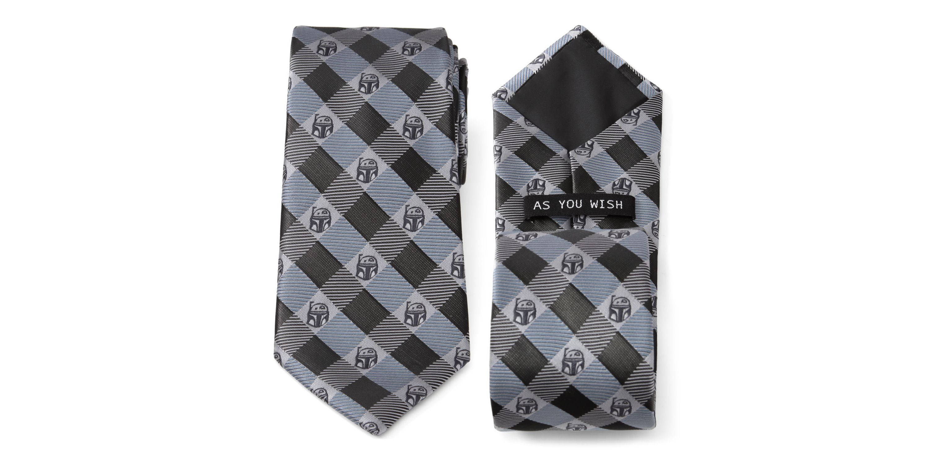 Boba Fett Blue Plaid Tie