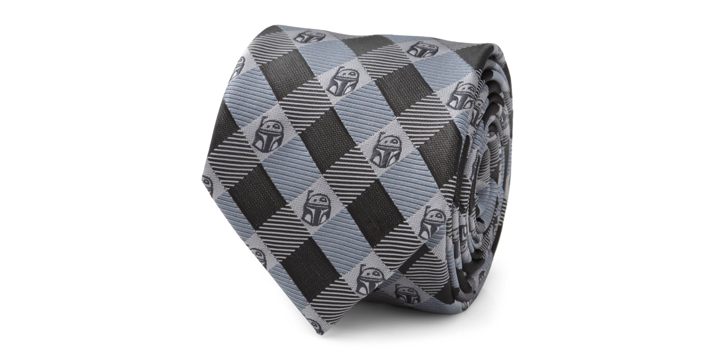 Boba Fett Blue Plaid Tie