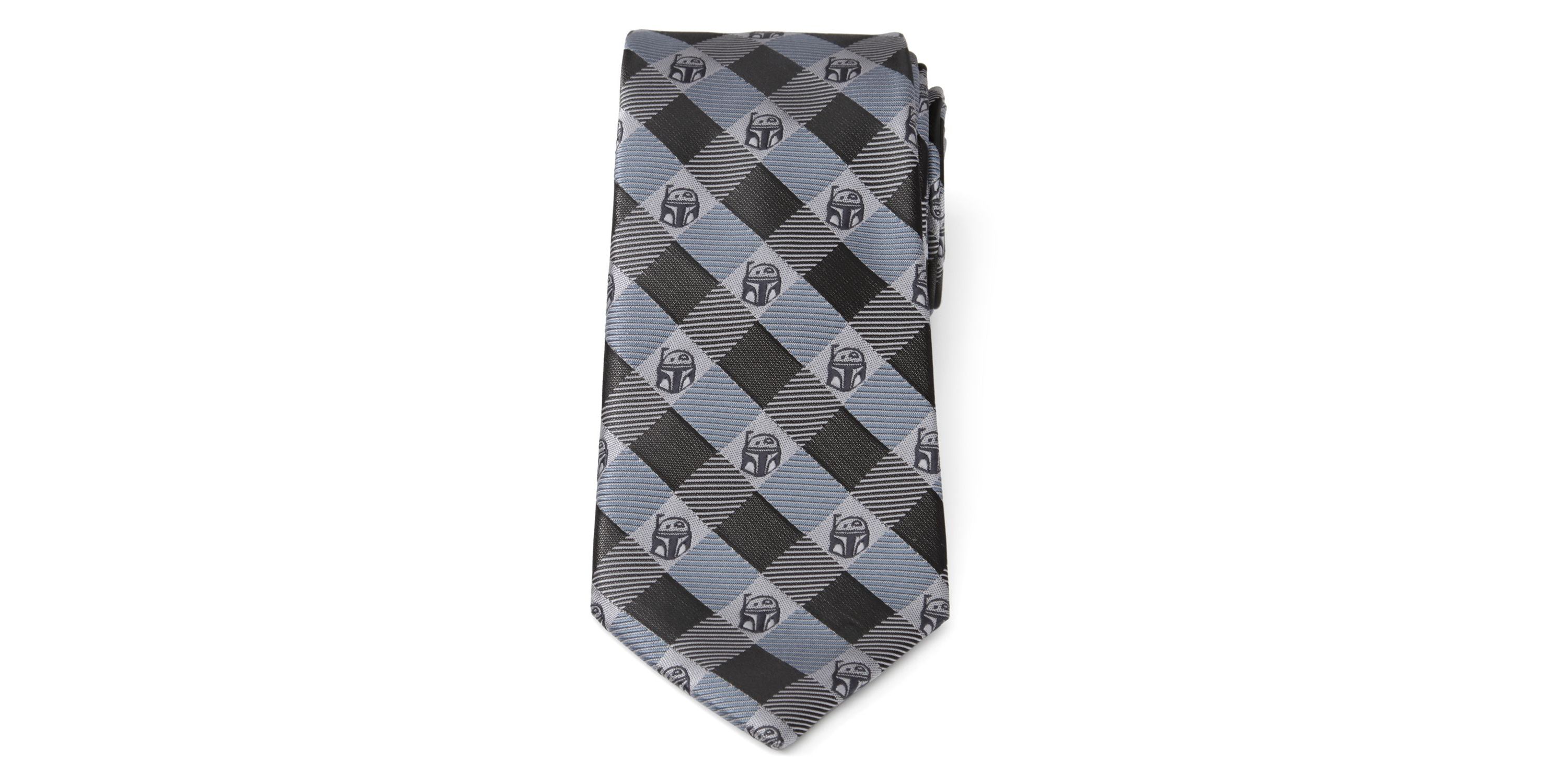 Boba Fett Blue Plaid Tie