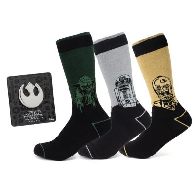 Star Wars Droid and Sage Mod 3 Pack Sock & Lapel Gift Set