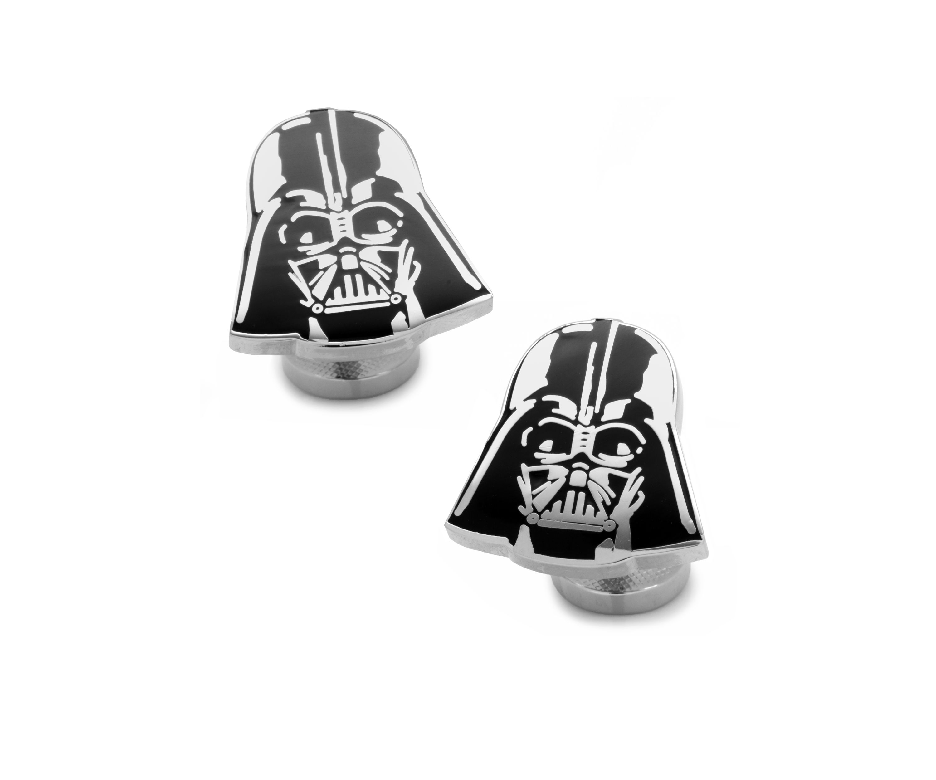 Recessed Matte Darth Vader Head Cufflinks