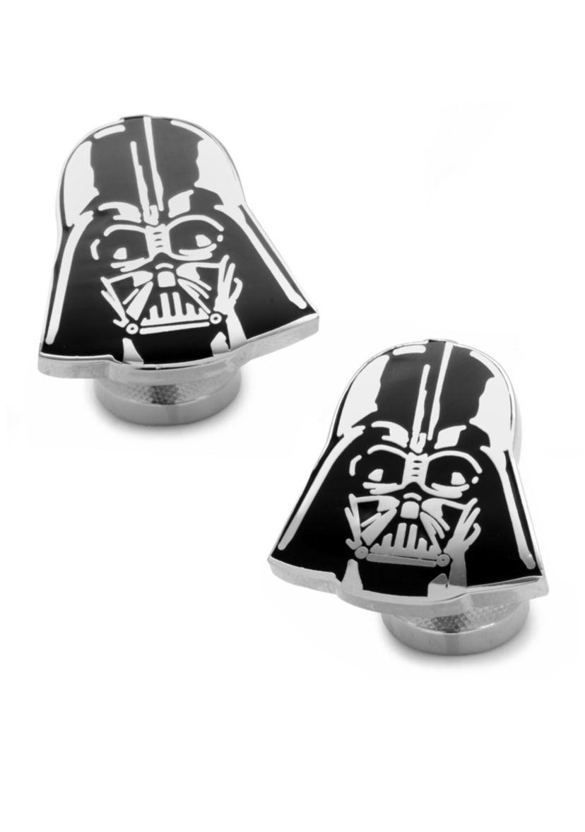 Recessed Matte Darth Vader Head Cufflinks
