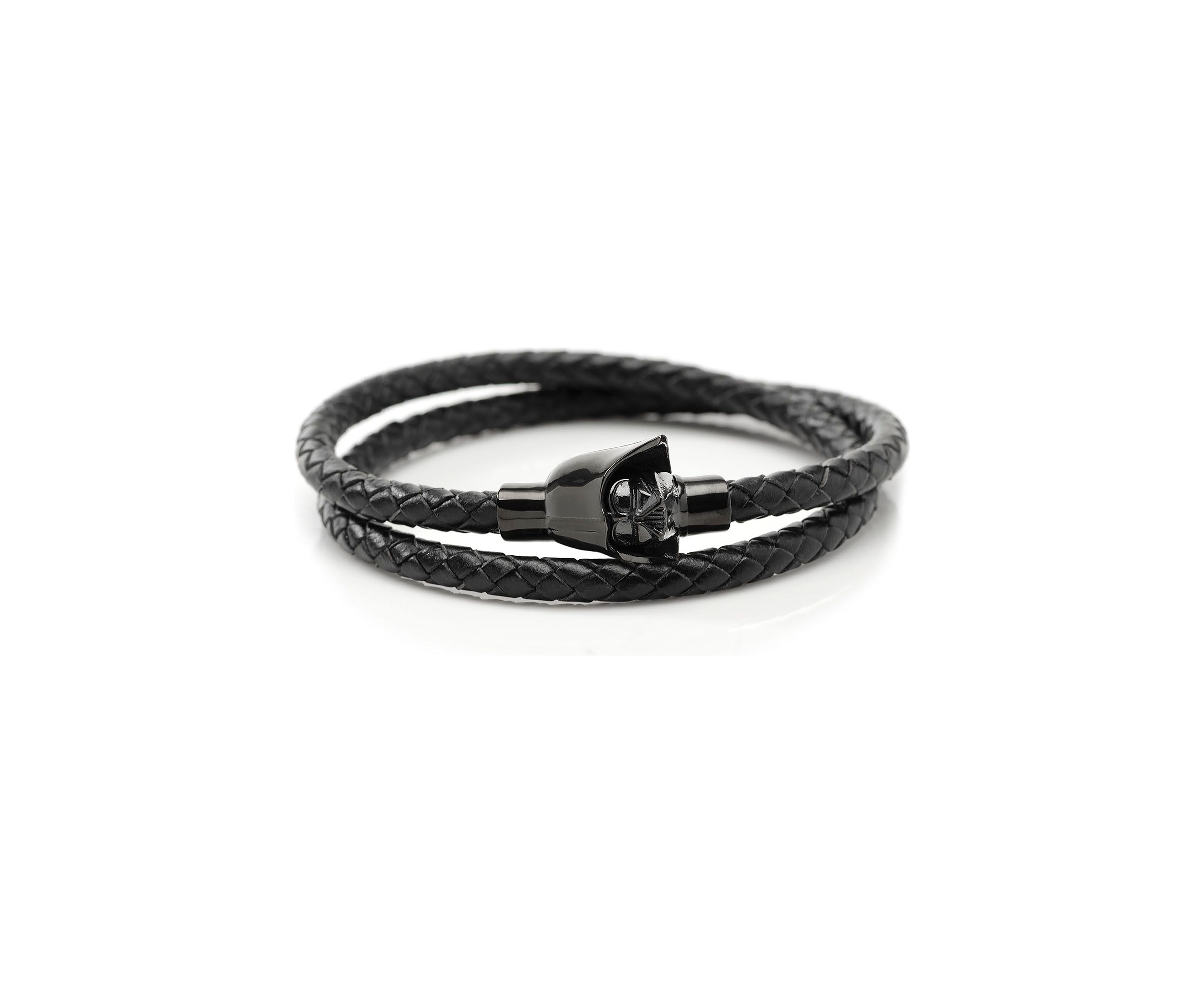 Darth Vader Helmet Double Wrap Stainless Steel Bracelet