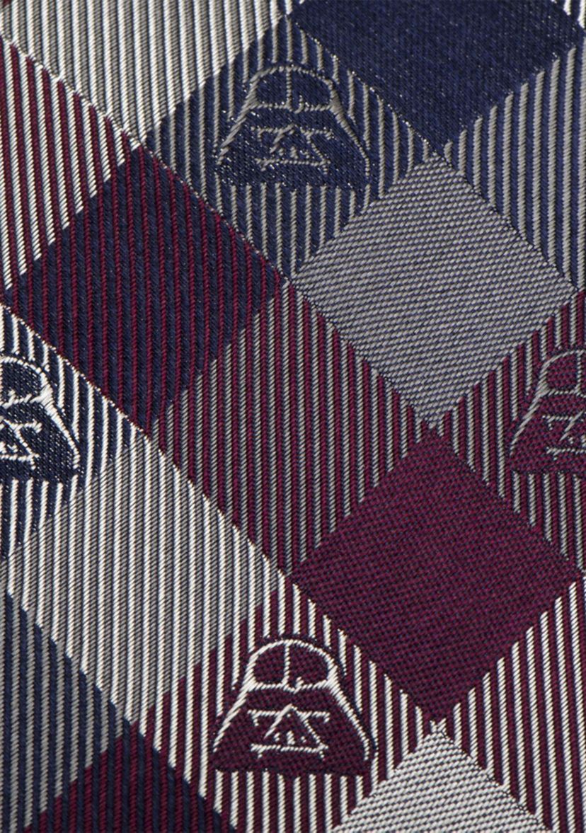 Darth Vader Plum Modern Plaid Tie
