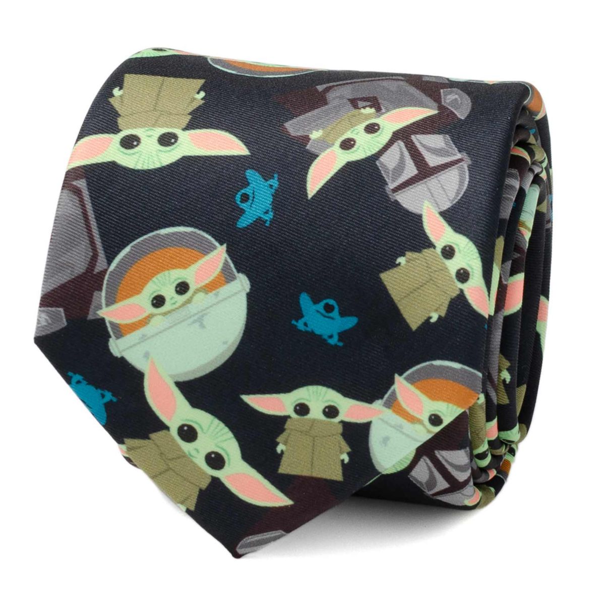 Mando Grogu Navy Mens Tie