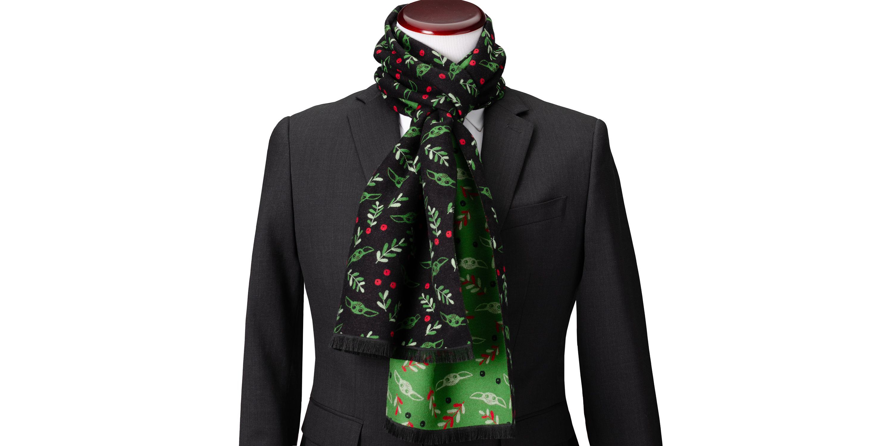 Grogu Holiday Black Scarf