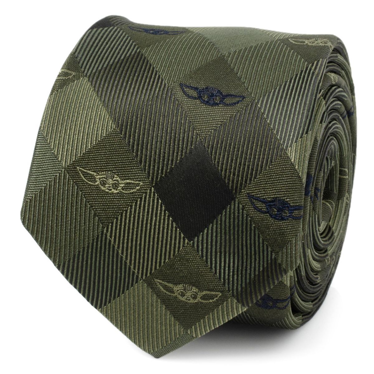 Grogu Plaid Green Tie