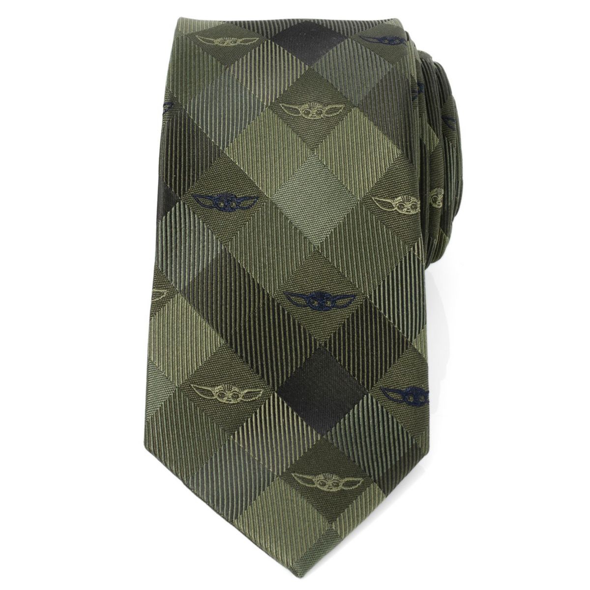 Grogu Plaid Green Tie
