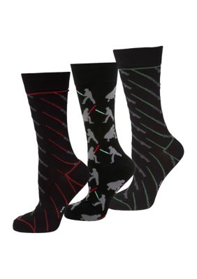 Lightsaber Battle 3 Pair Socks Gift Set