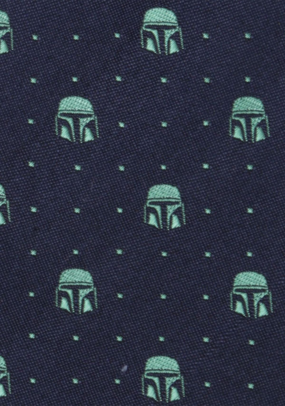 Mandalorian Helmet Dotted Navy Tie