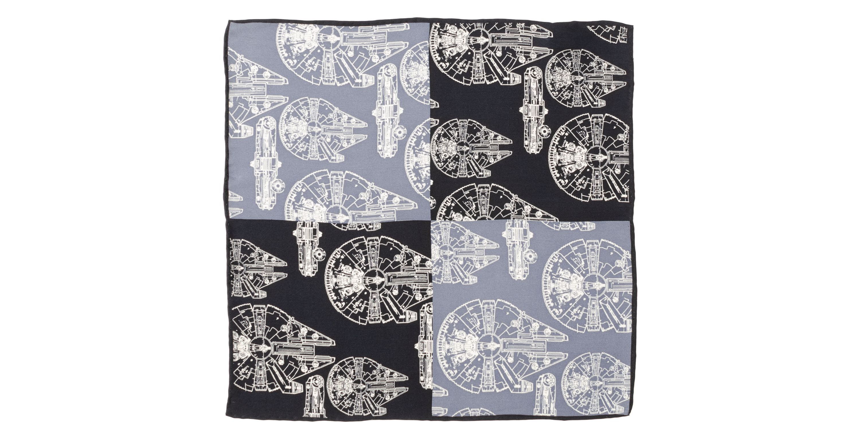 Millenium Falcon Blue Pocket Square