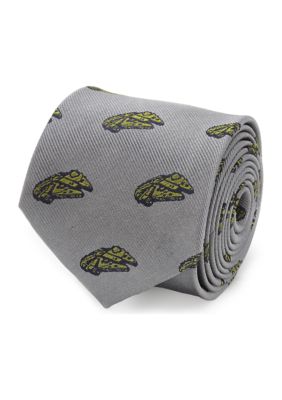 Star Wars The Mandalorian Men's Millennium Falcon Gray Tie -  0848873066873