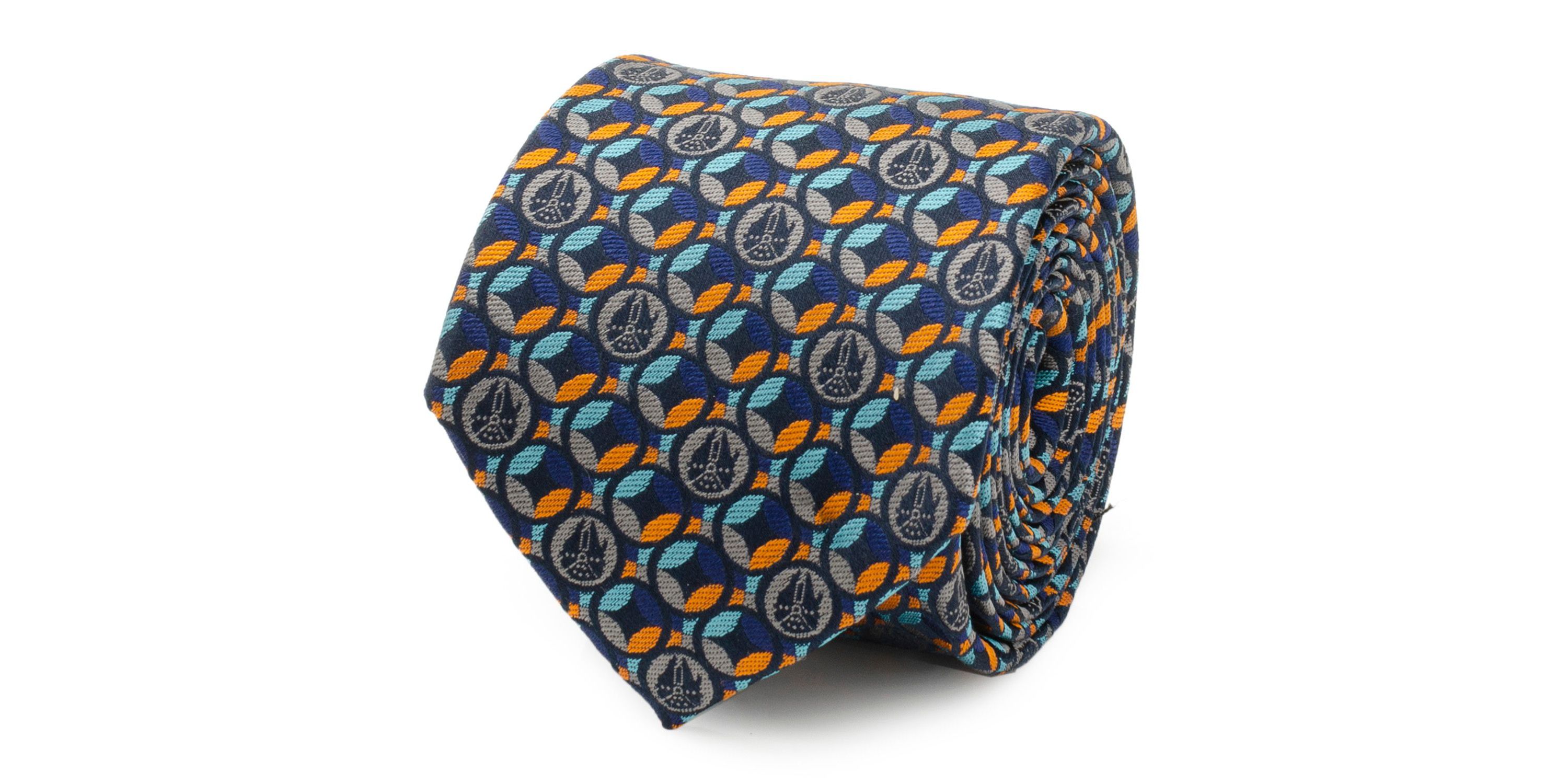 Falcon Motif Navy Blue Tie
