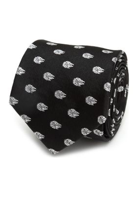 Star Wars Men's Millennium Falcon Metallic Silver Tie -  3203516SWMFSLVRTR