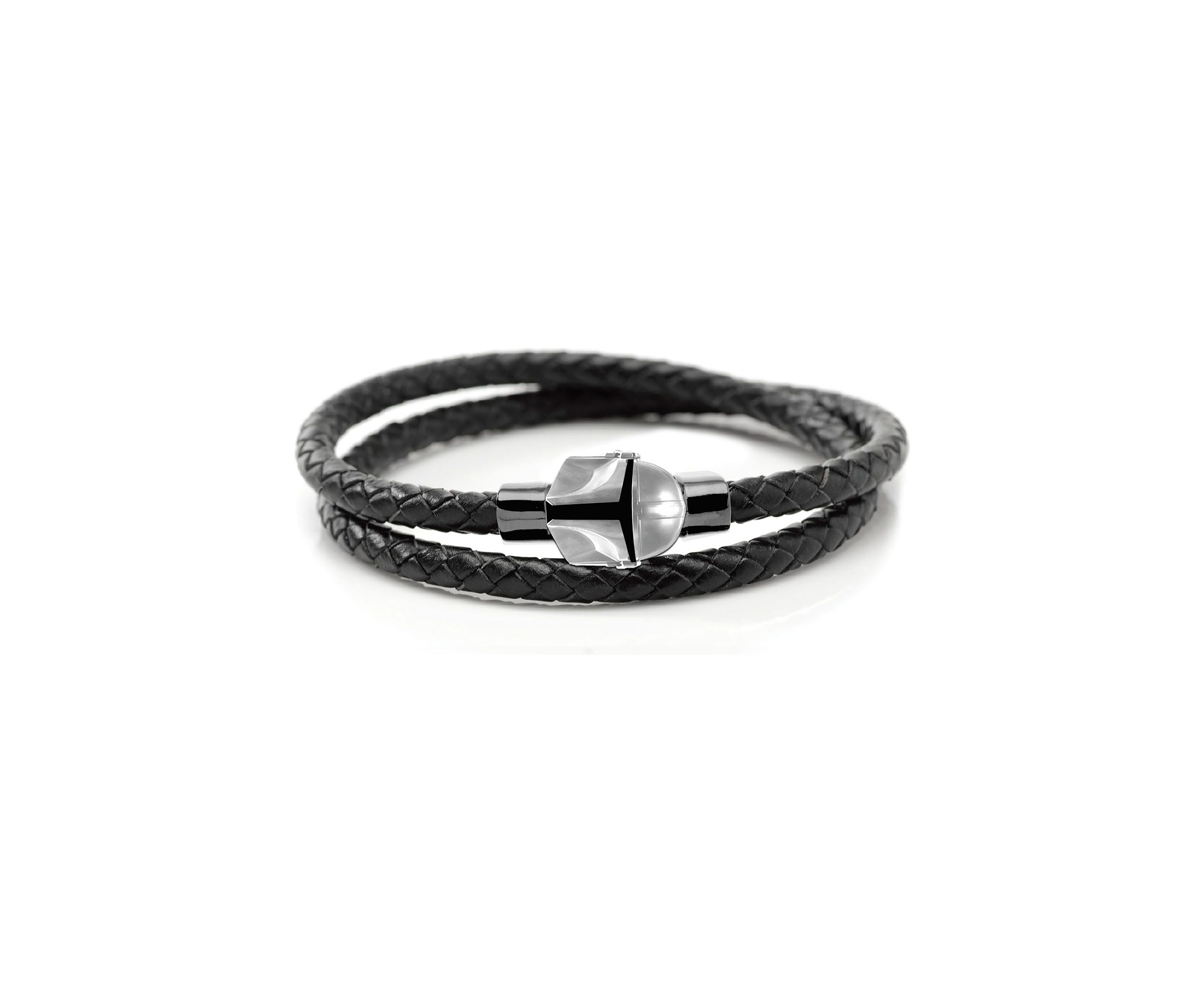 Mandalorian Helmet Double Wrap Stainless Steel Bracelet