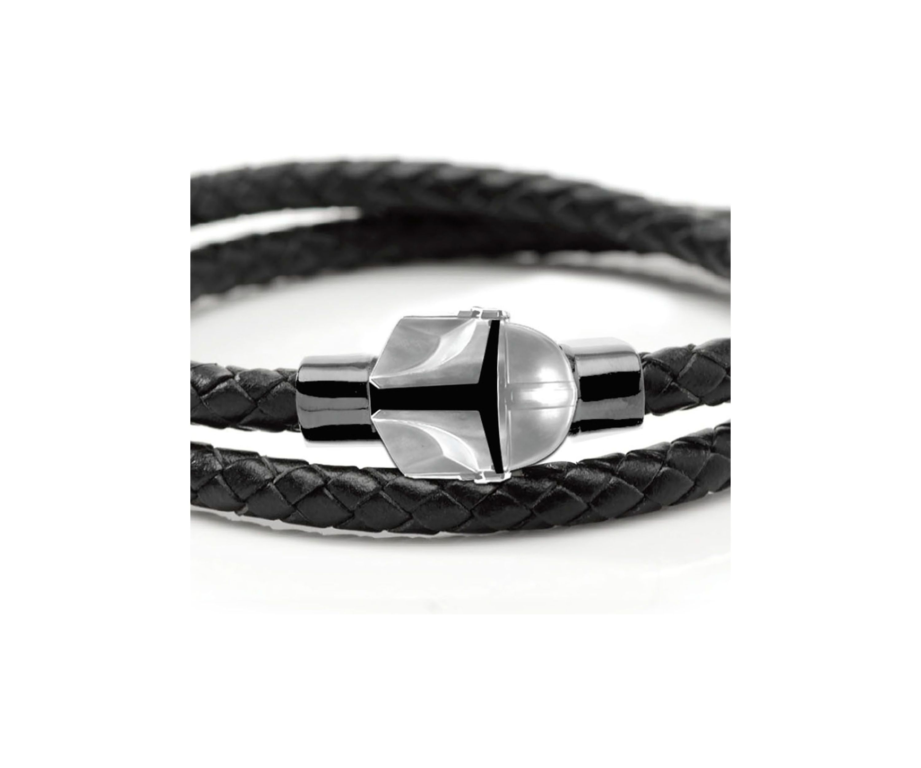 Mandalorian Helmet Double Wrap Stainless Steel Bracelet