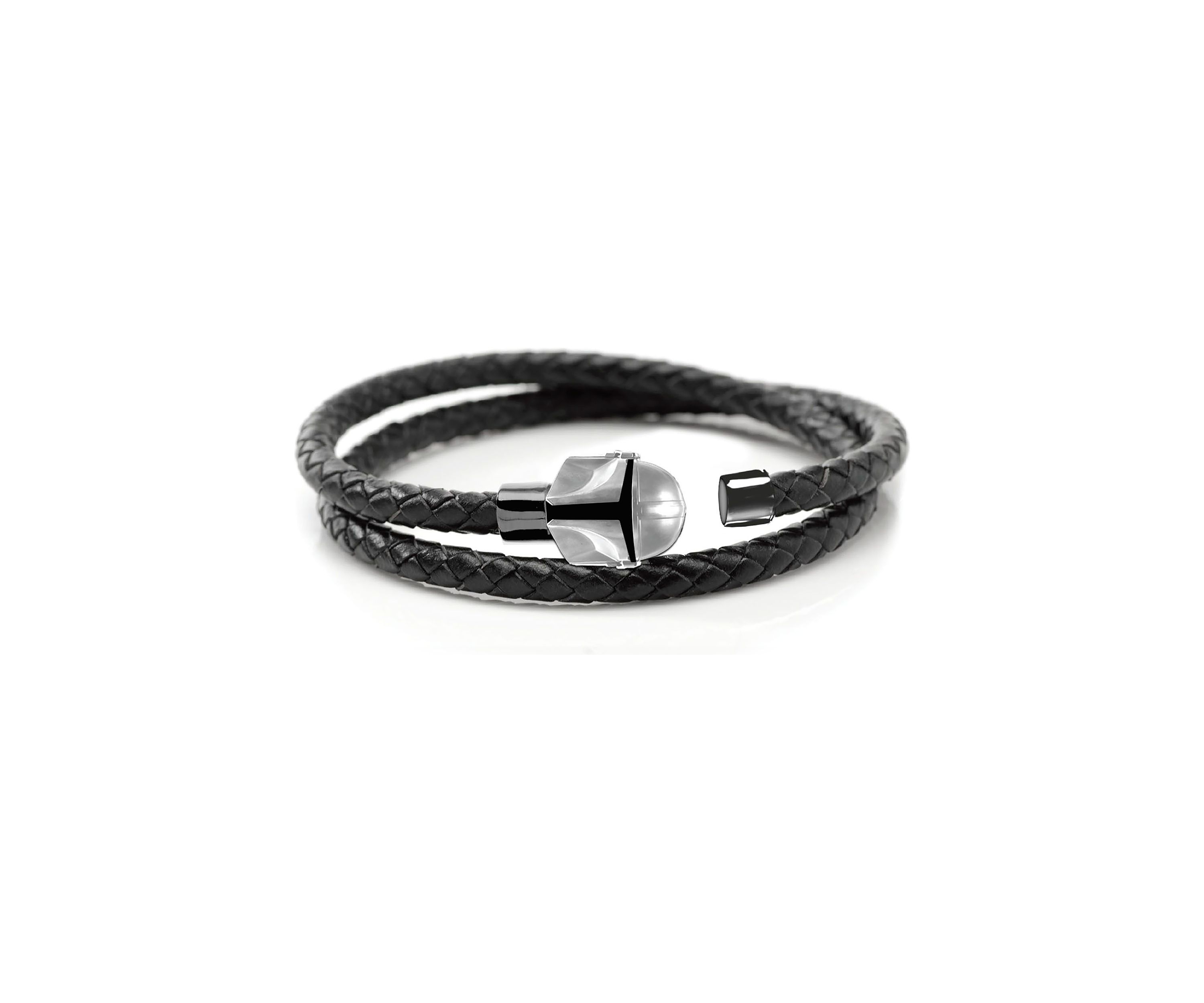 Mandalorian Helmet Double Wrap Stainless Steel Bracelet