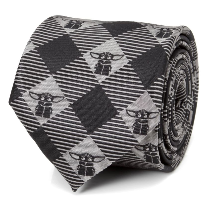 Star Wars The Child Check Black  Tie