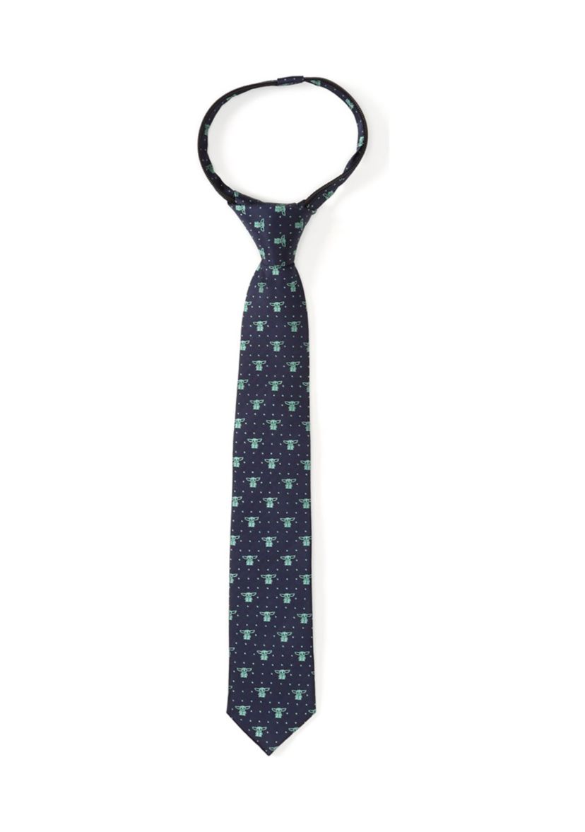 The Child Dotted Navy Zipper Tie