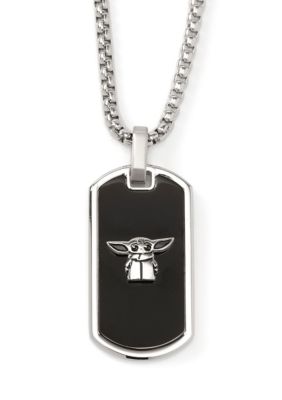 Star Wars Men's The Child Stainless Steel Necklace, Silver