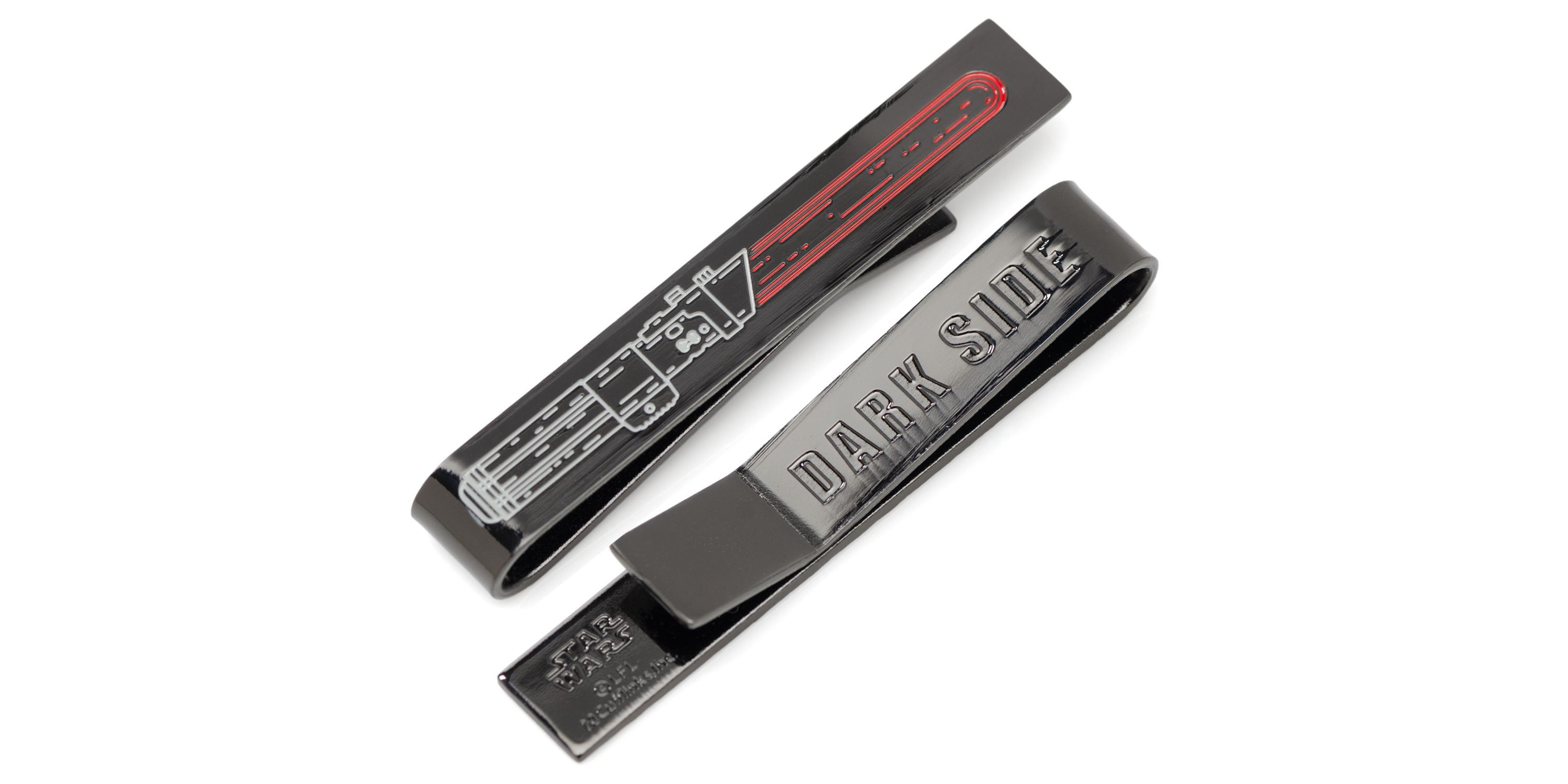 Vader Lightsaber Hidden Message Black Tie Bar