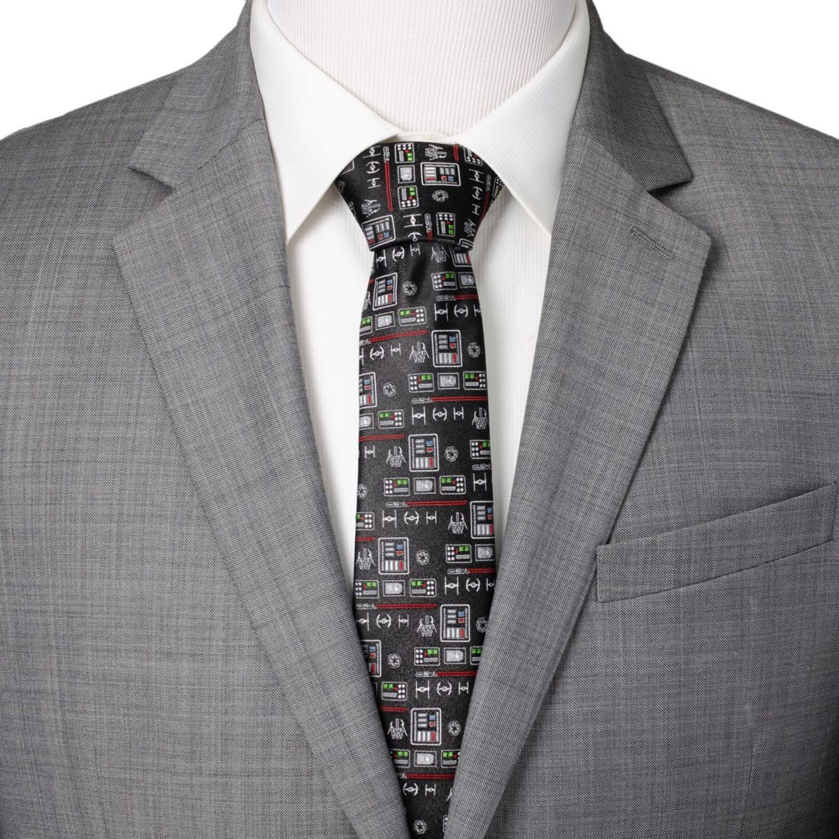 Vader Chest Plate Patterned Tie