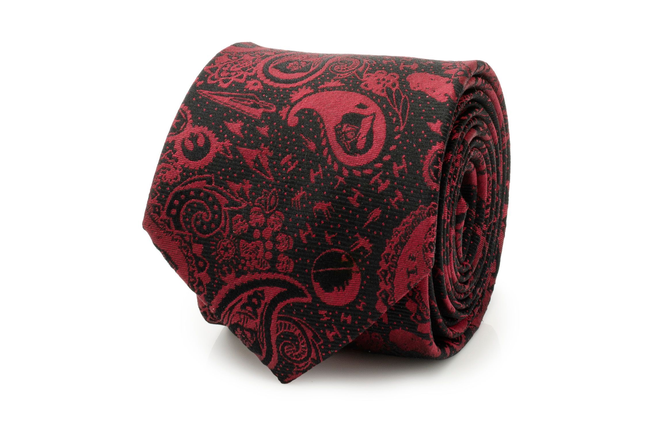 Vader Paisley Black and Red Tie