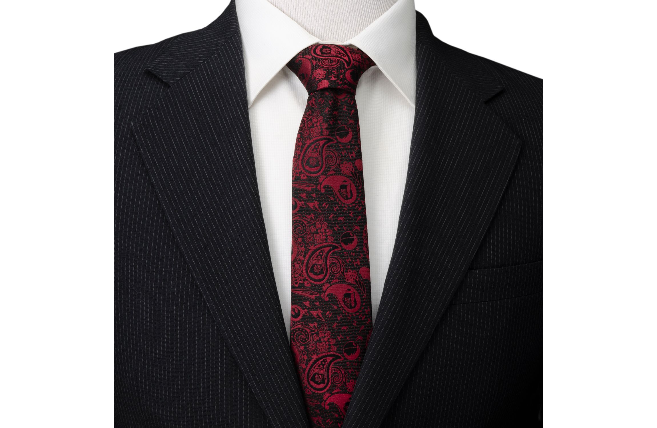 Vader Paisley Black and Red Tie