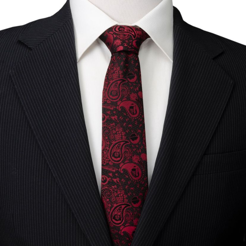 Vader Paisley Black and Red Tie