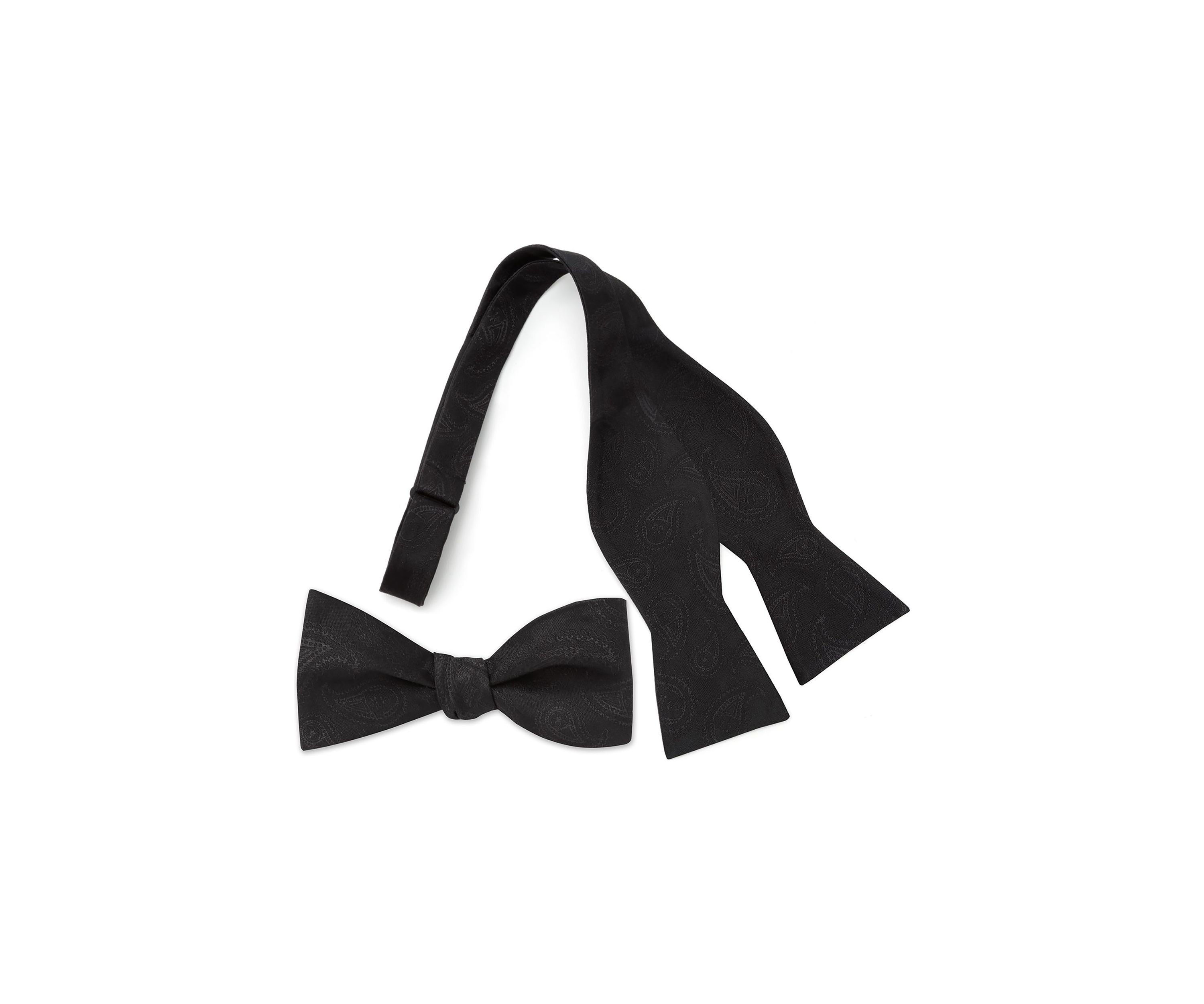 Vader Paisley Black Bow Tie
